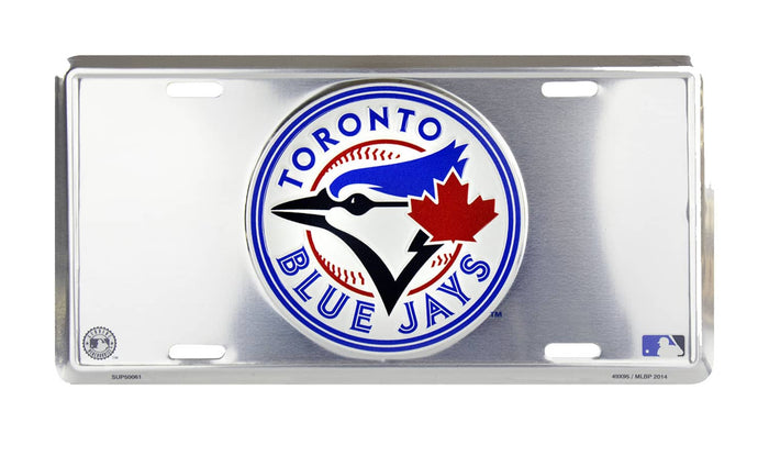 LIC. PLATE TORONTO BLUE JAYS ANODIZED