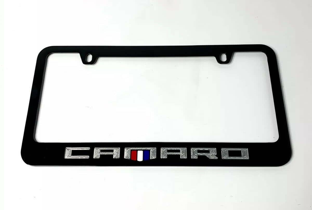 BLACK CAMARO LICENSE PLATE FRAME