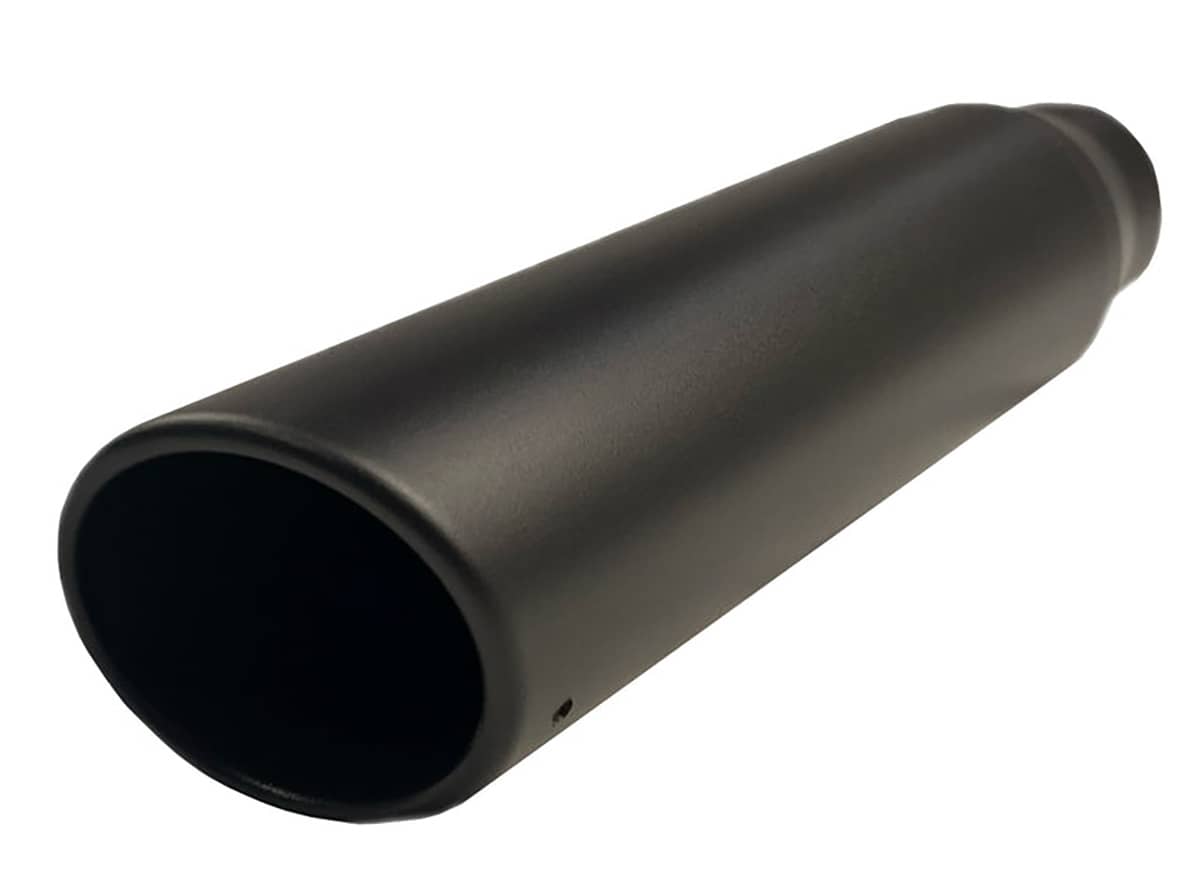 ROLLED ANGLE CUT STAINLESS EXHAUST TIP 2.5"X4"X12"