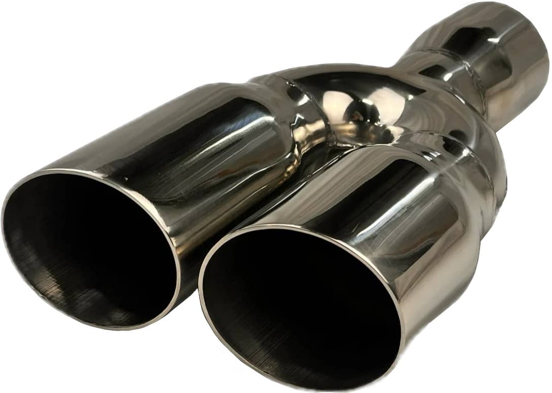 DOWNWARD SLANT DUAL EXHAUST TIP 3"X3"X12"