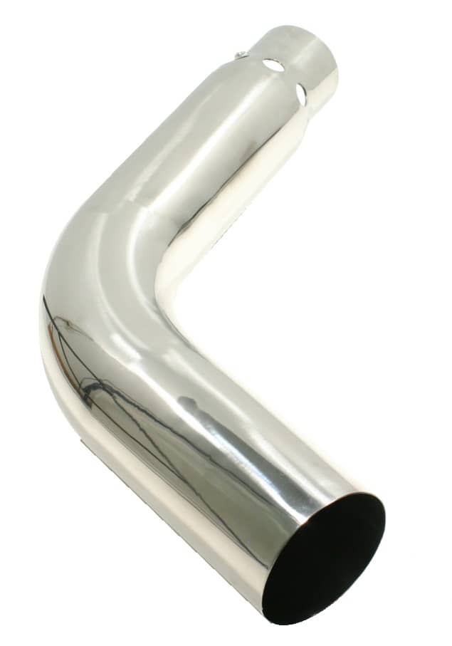 70 DEGREE VENTED TURN OUT BOLT-ON STAINLESS EXHAUST TIP 4"X5"X22"
