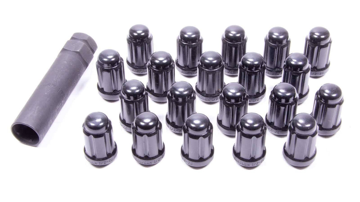 1/2" BLACK SPLINE DRIVE SHORT LUG NUT KIT (20PC)