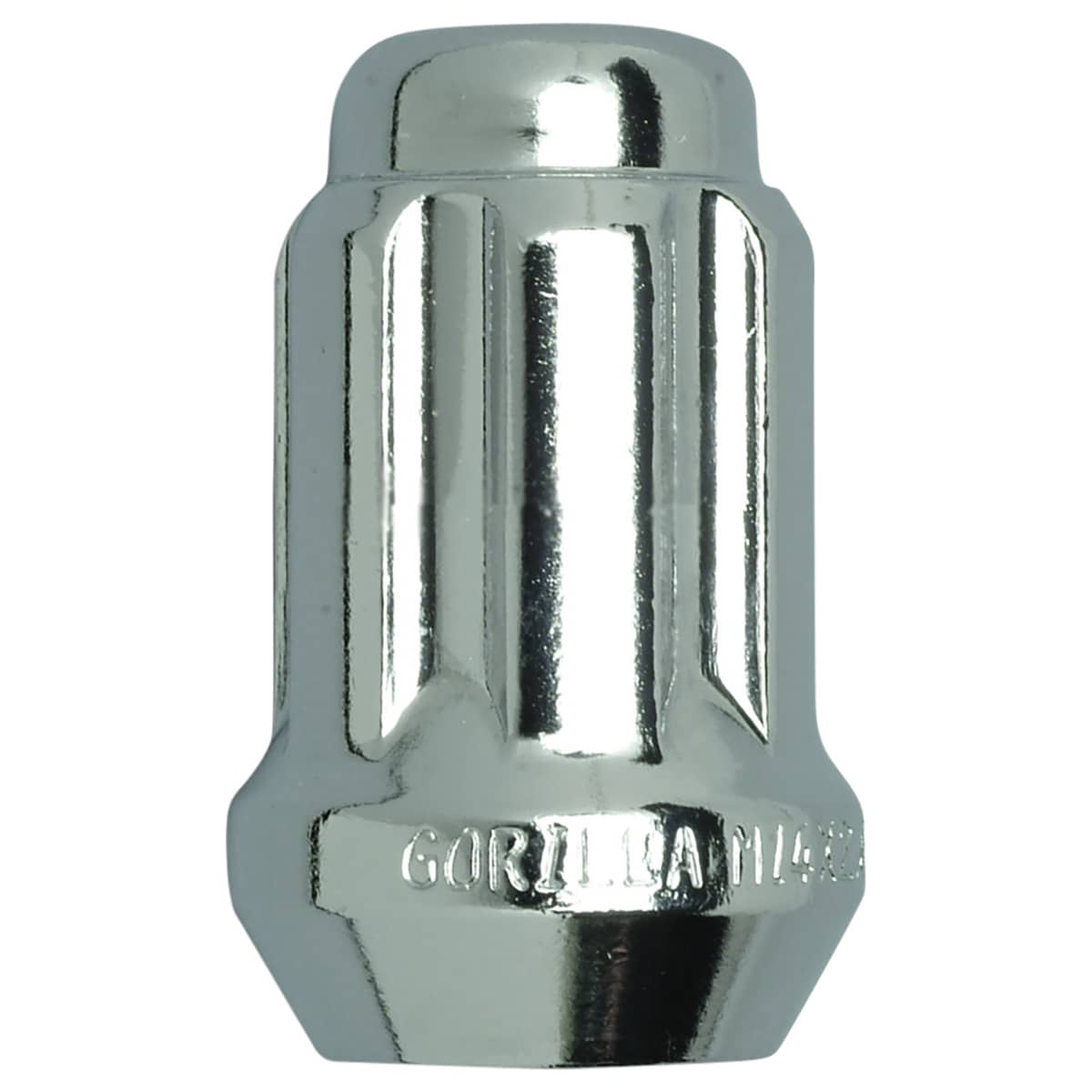 SMALL DIAMTERE SPLINE DUPLEX SHORT LUG NUT 14MM X 1.50 CHROME FINISH