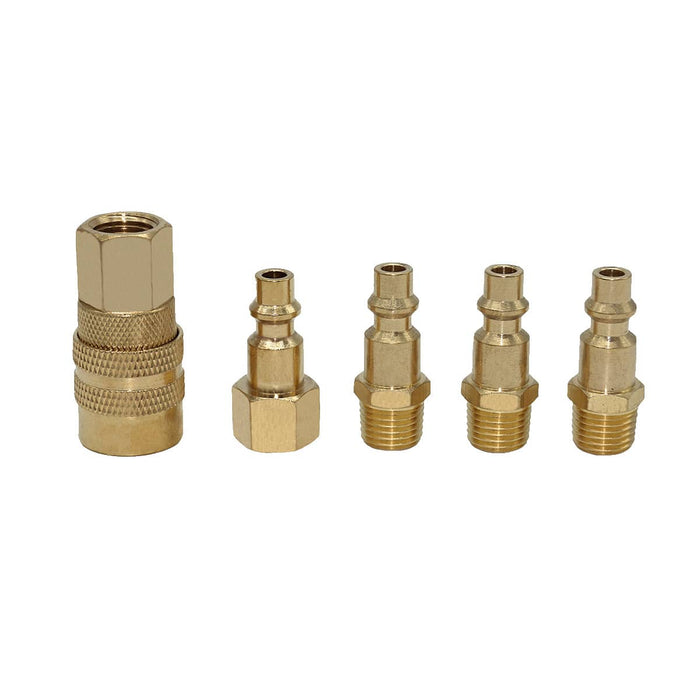 5 PC BRASS QUICK COUPLER SET