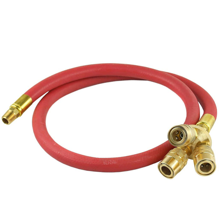 3' RUBBER AIR HOSE WITH MANIFOLD