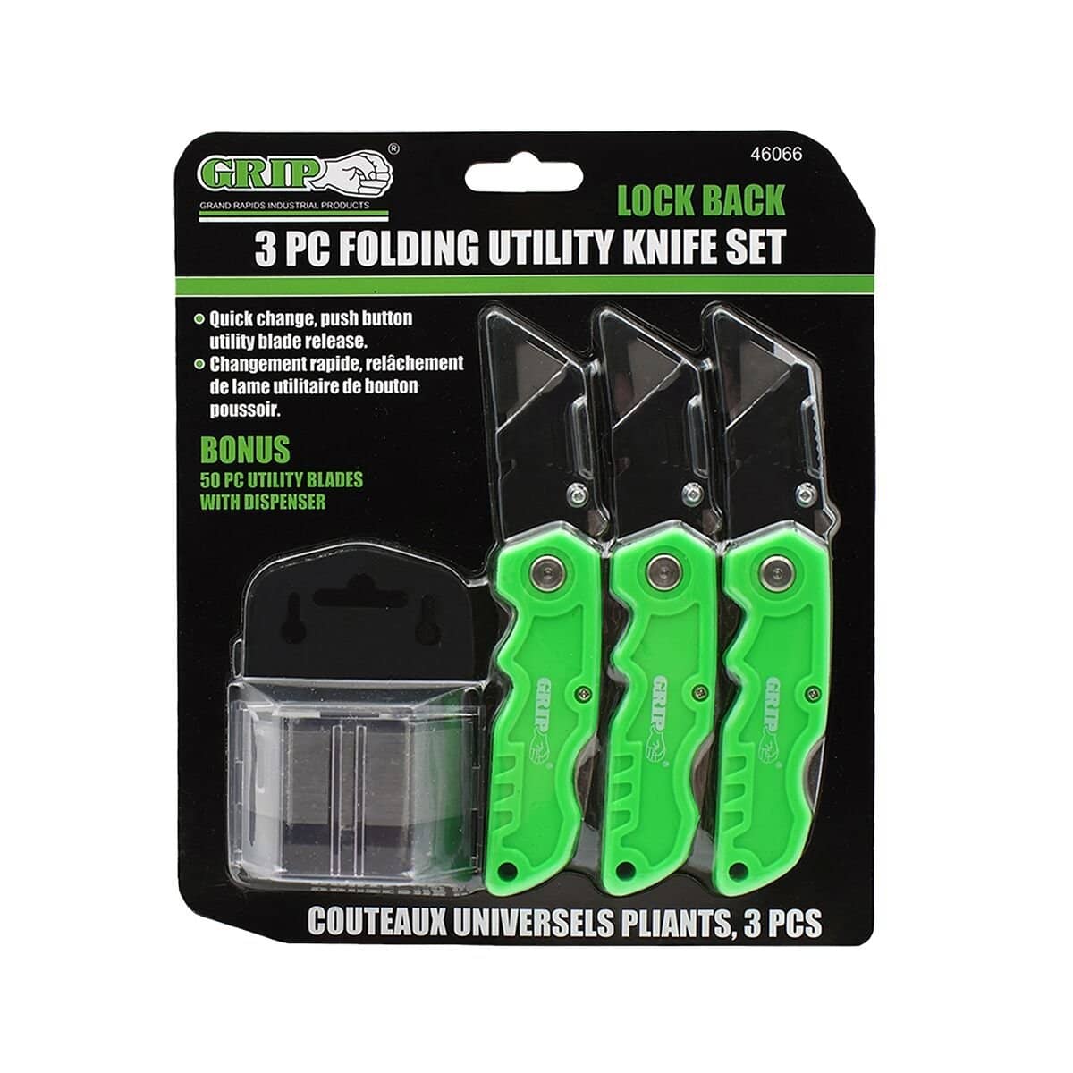 3 PC FOLDING UTILITY KNIFE SET