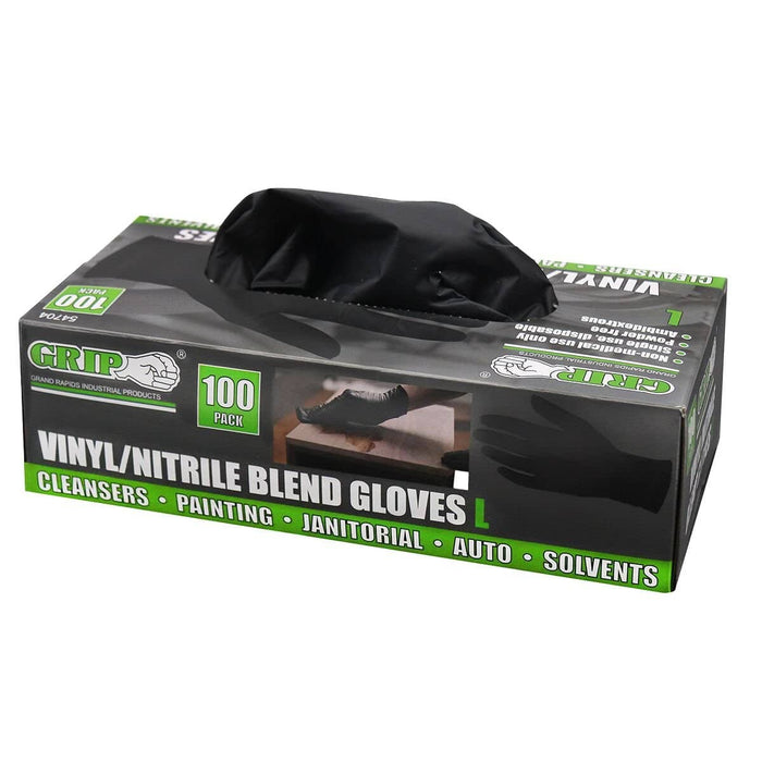 6 MIL VINYL/NITRILE BLEND GLOVES (LG) - 100PK