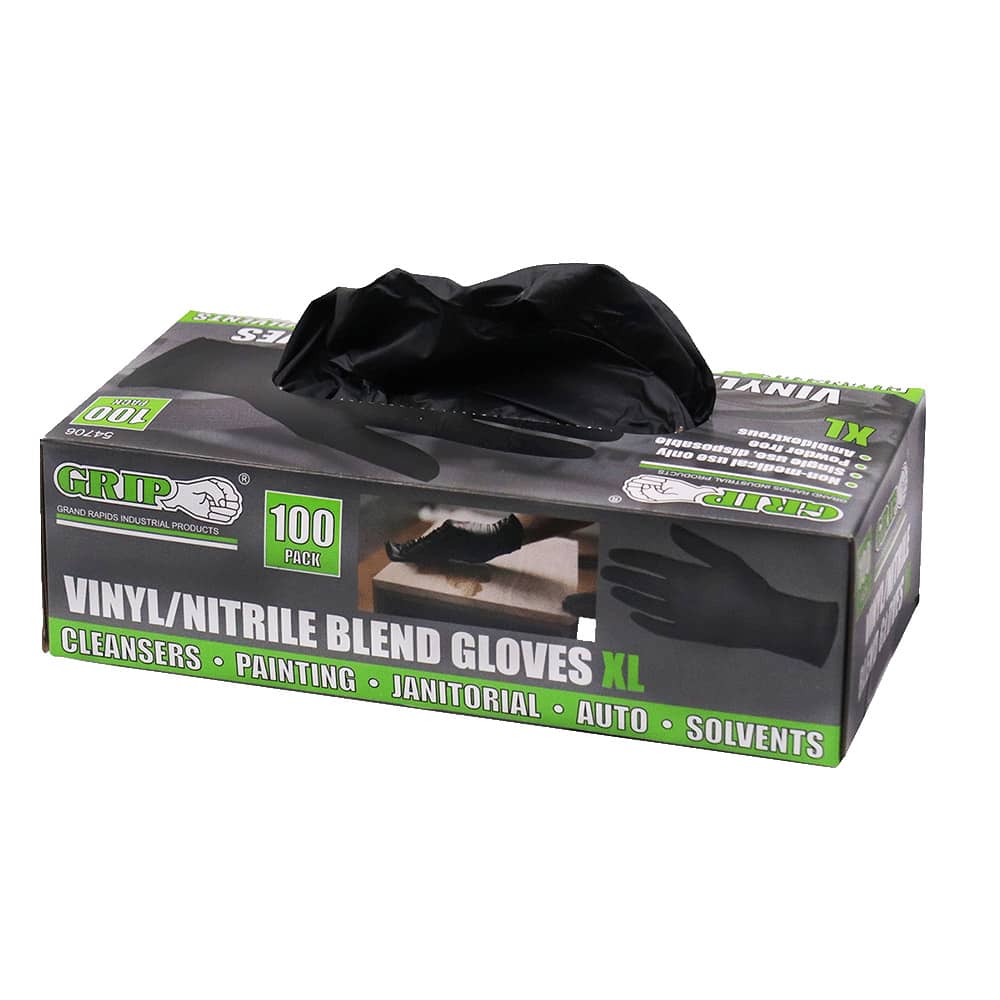 6 MIL VINYL/NITRILE BLEND GLOVES (XL) - 100PK