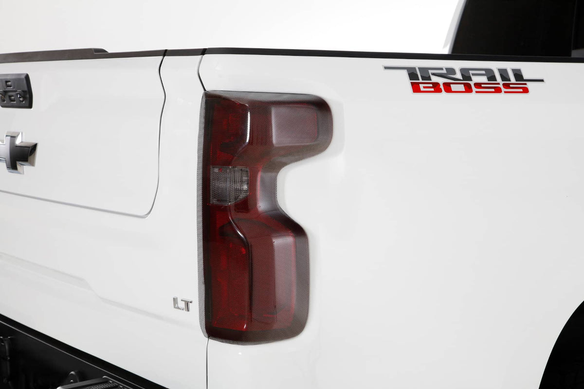 CARBON FIBER TAIL LIGHT COVERS 19-26 CHEV 1500 W/O LED TAIL LIGHTS