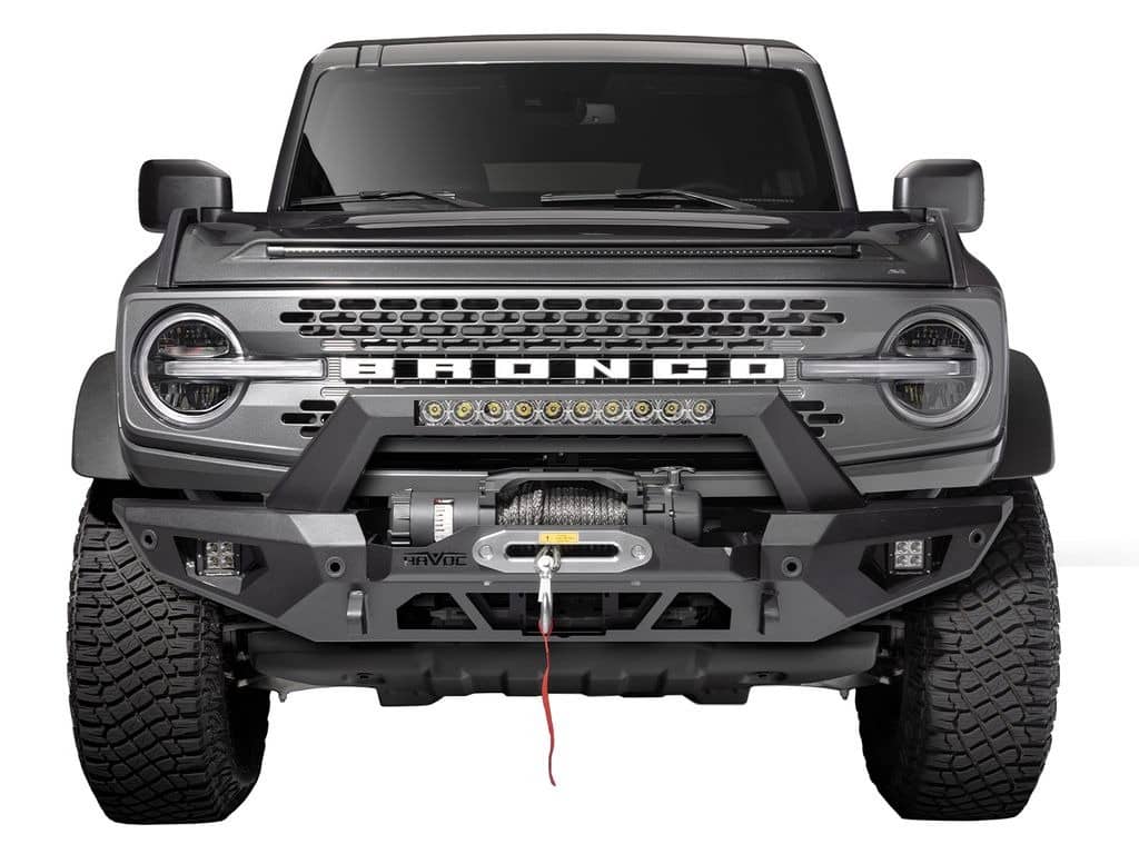 STEEL BENDER FRONT WINCH BUMPER 21-26 BRONCO