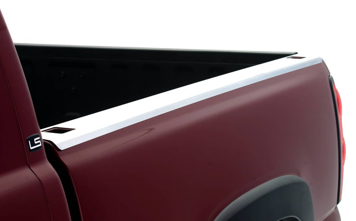 STAINLESS BED CAPS WITH STAKE POCKET 73-87 CHEVROLET/GMC C/K LONG BED 8'