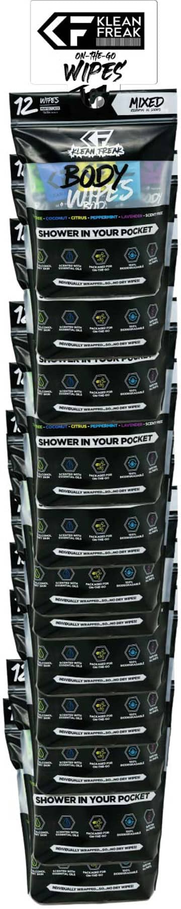 HANGING CLIP STRIP (24 - MIXED DOZEN PACKS, 1 CLIP STRIP)