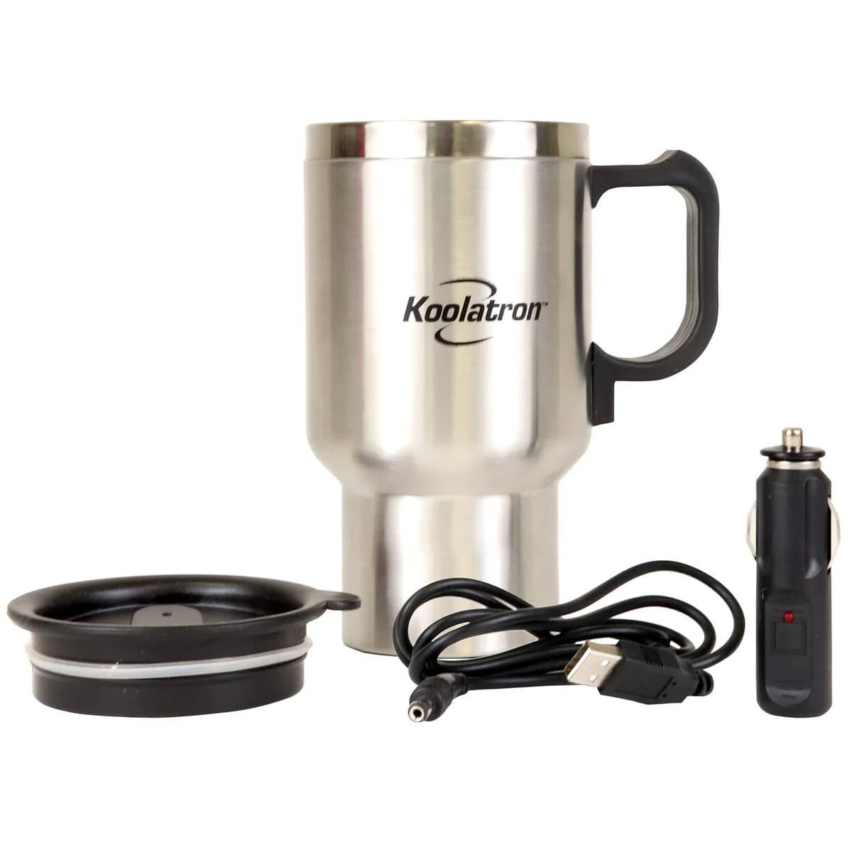 12V USB TRAVEL MUG SILVER