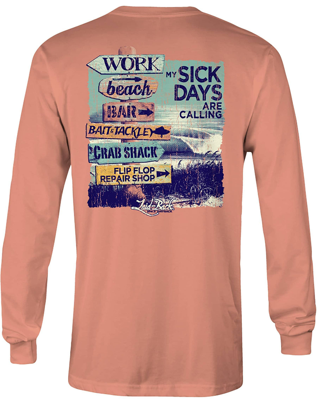 BEACH SIGNS LONG SLEEVE T-SHIRT