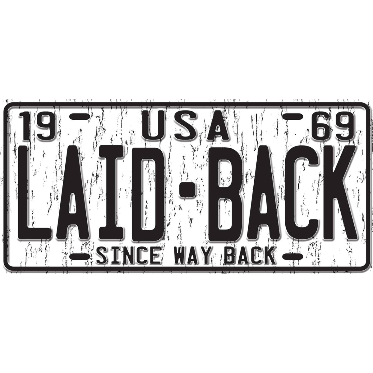VINTAGE PLATE EMBOSSED METAL SIGN