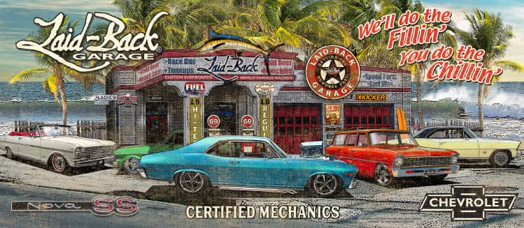 BEACH GARAGE NOVA 55X24 BANNER