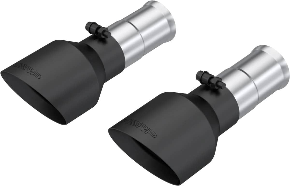 BLACK 5" DUAL EXHAUST TIPS 25-26 RAM 1500 3.0L SST