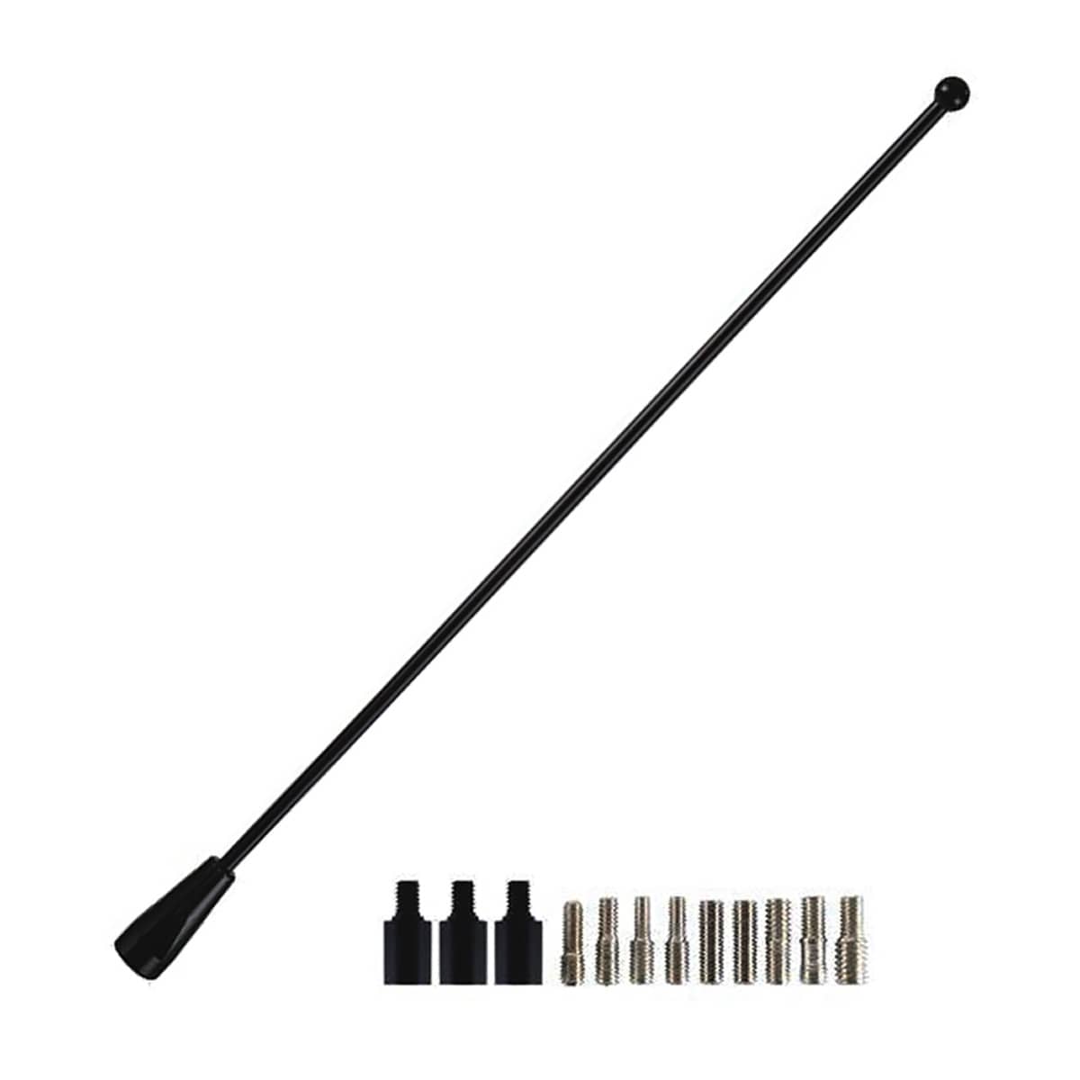 BLACK STEEL 8" REPLACEMENT ANTENNA MAST