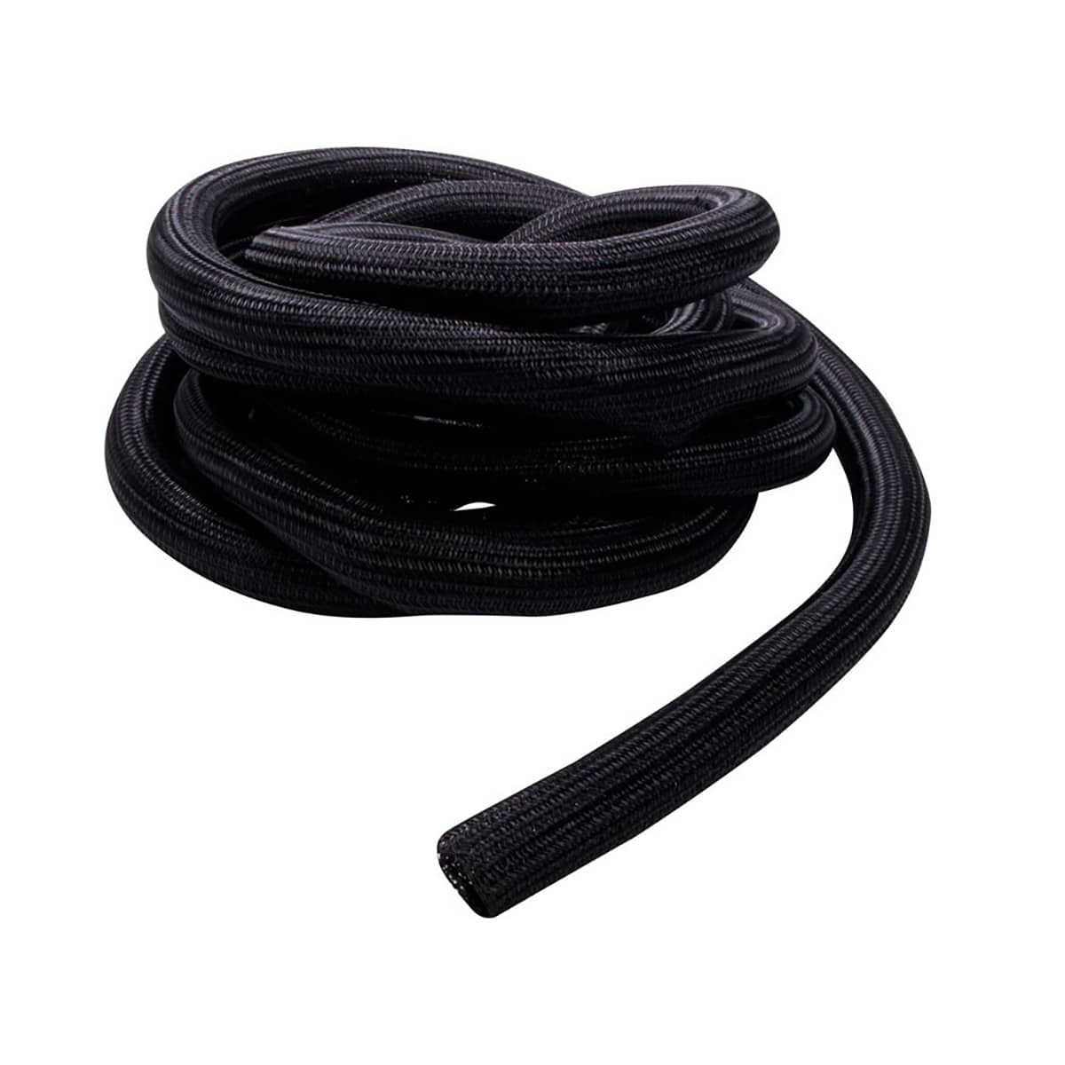 3/4IN SELF-WRAPPING SPLIT BRAID SLEEVING BLACK - 50FT