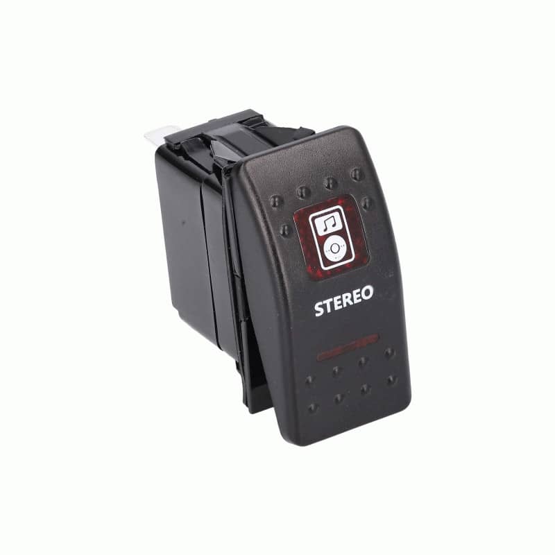 3-PIN RADIO ON/OFF SWITCH W/RED LED