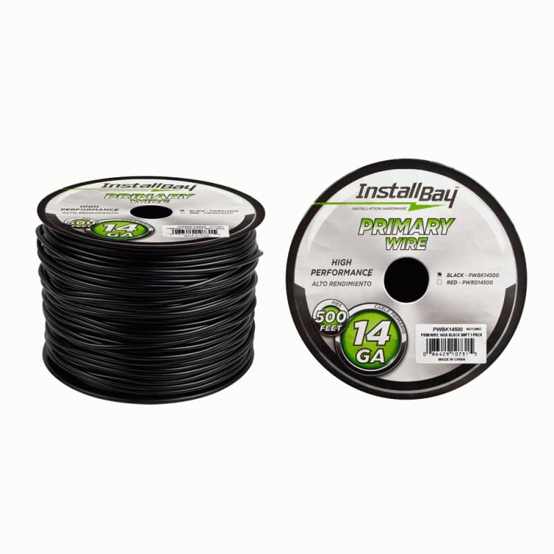 PRIMARY WIRE 14 GAUGE ALL COPPER BLACK 500FT