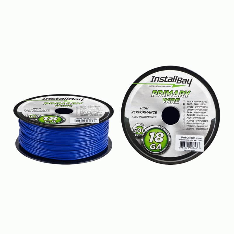 PRIMARY WIRE 18 GAUGE ALL COPPER BLUE COIL - 500FT