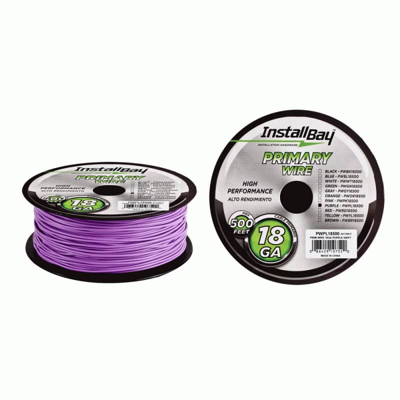 PRIMARY WIRE 18 GAUGE ALL COPPER PURPLE COIL - 500FT