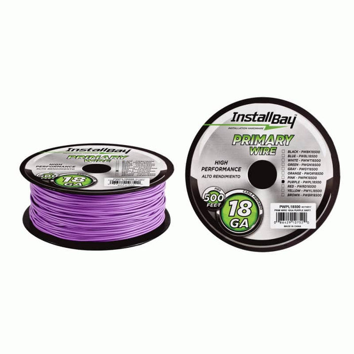 PRIMARY WIRE 18 GAUGE ALL COPPER PURPLE COIL - 500FT