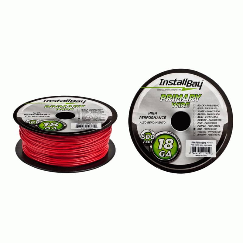PRIMARY WIRE 18 GAUGE ALL COPPER RED COIL - 500FT