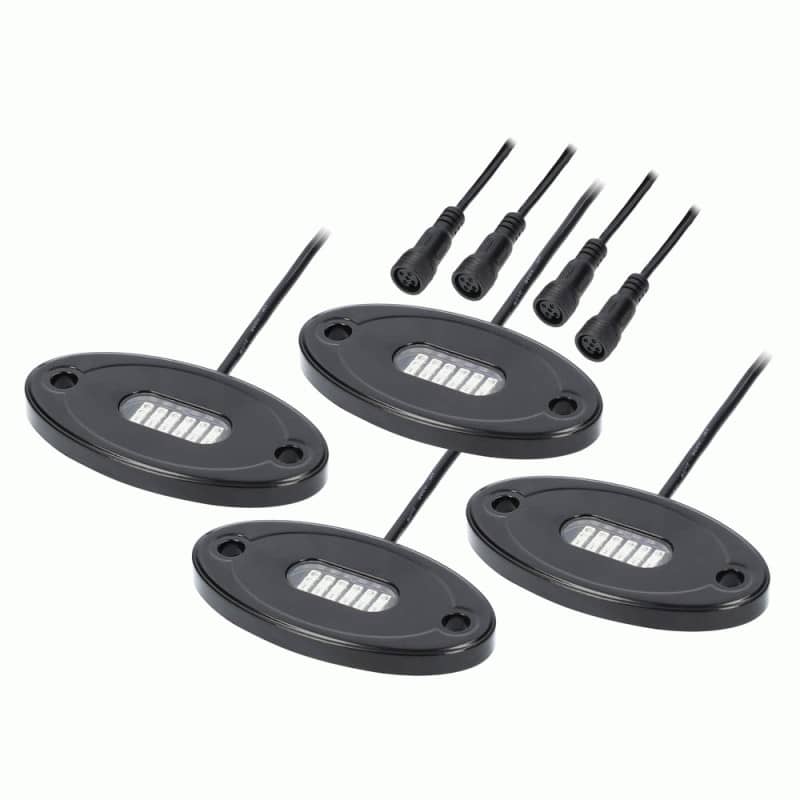 4 POD ROCK LIGHT KIT (RGBW-CB2 CONTROL BOX SOLD SEPERATELY)