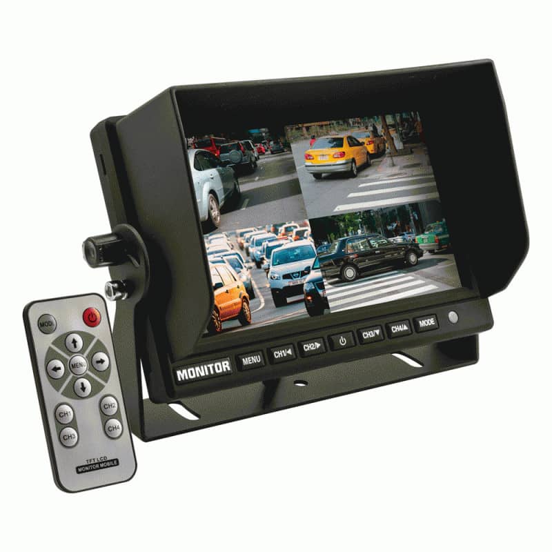 7" MONITOR W/QUAD CAMERA