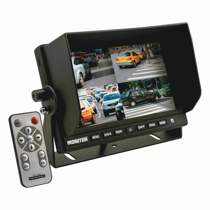 7" MONITOR W/QUAD CAMERA
