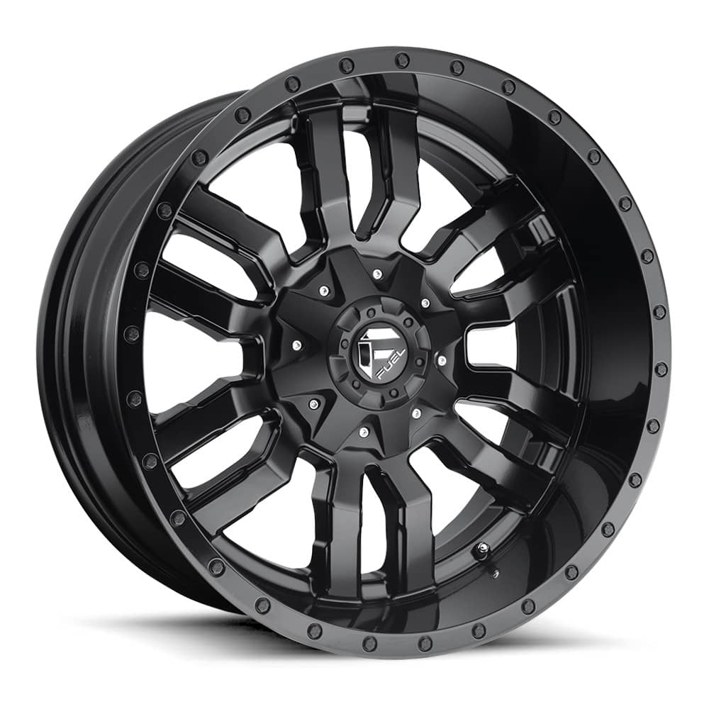D596 SLEDGE MATTE BLACK GLOSS BLACK LIP 20X9 8-180 124.2 CB +20MM