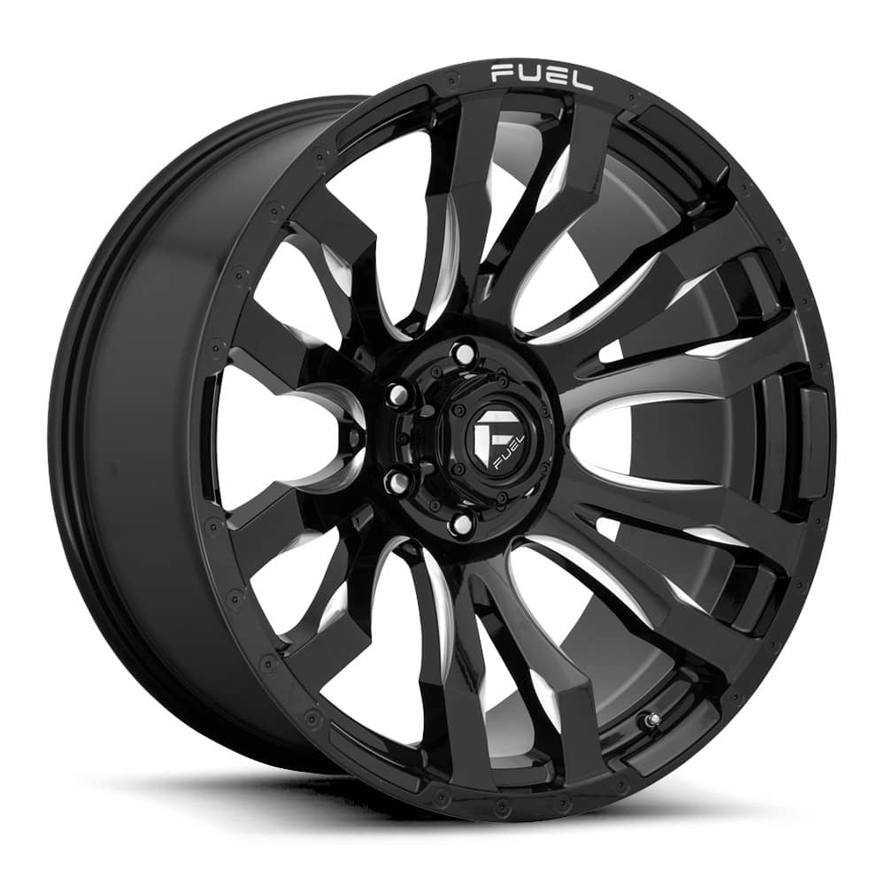 D673 BLITZ GLOSS BLACK MILLED 20X9 6-135 87.1 CB +20MM