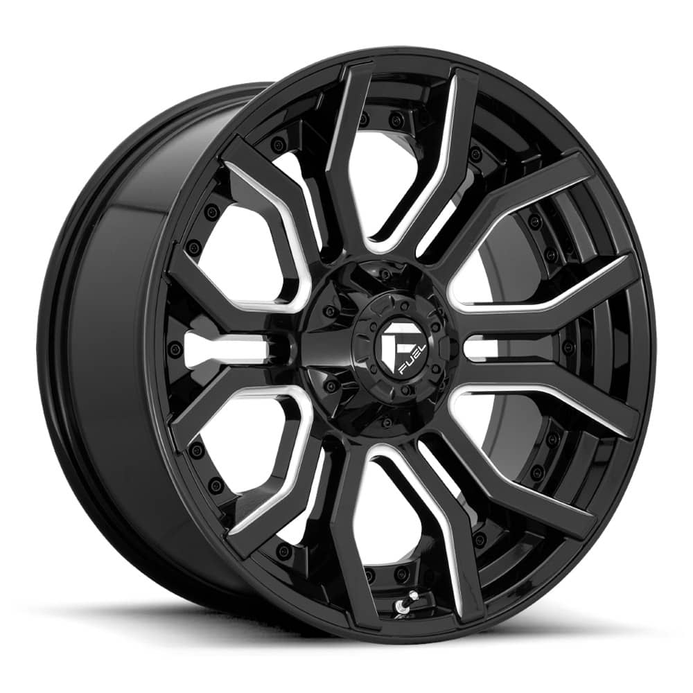 RAGE GLOSS BLACK MILLED 20X9 5-127/139.7 0-MM