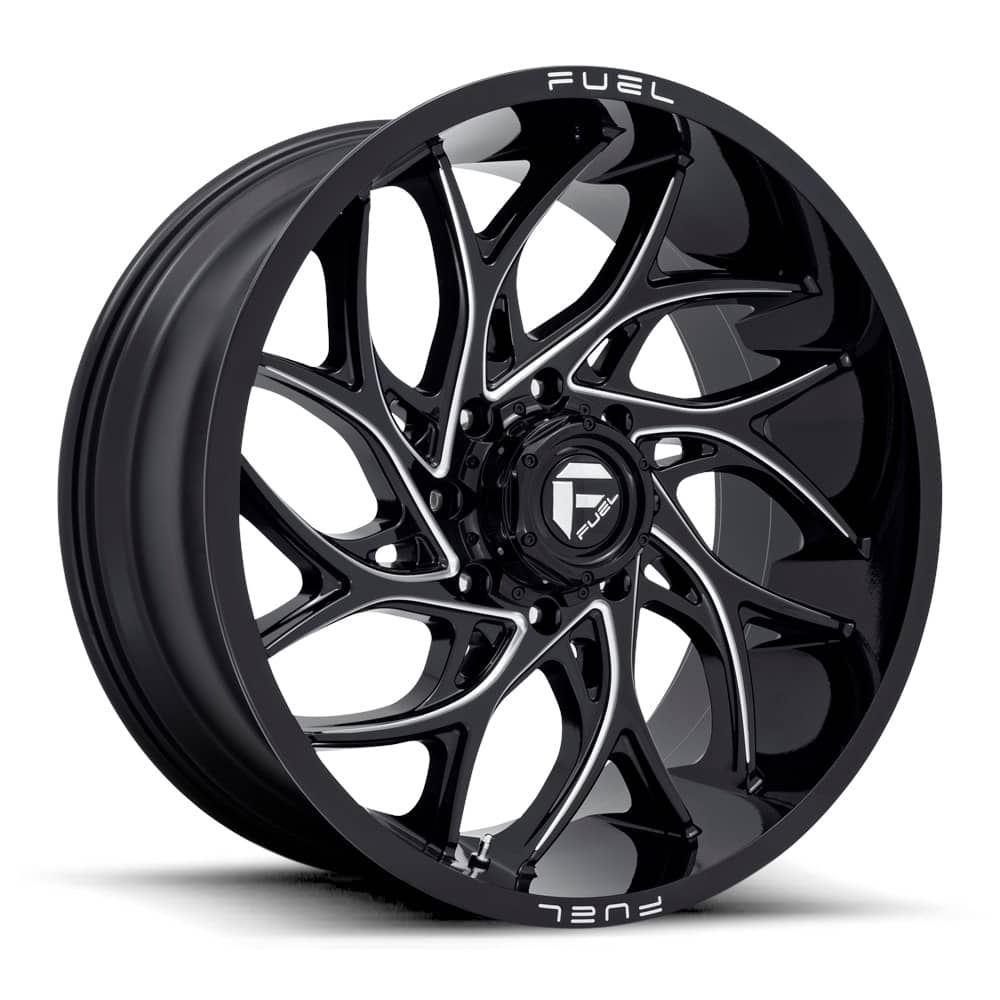 D741 RUNNER GLOSS BLACK MILLED 20X9 8-170 125.1 CB +1MM