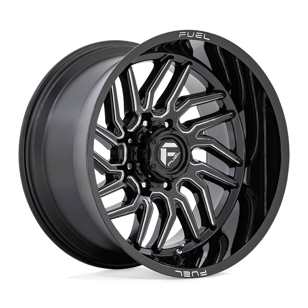 D807 HURRICANE GLOSS BLACK MILLED 20X9 6-135 87-1 CB +20MM