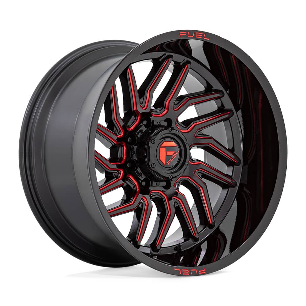 HURRICANE GLOSS BLACK MILLED RED TINT 20X9 8-180 124.2 CB 0-MM