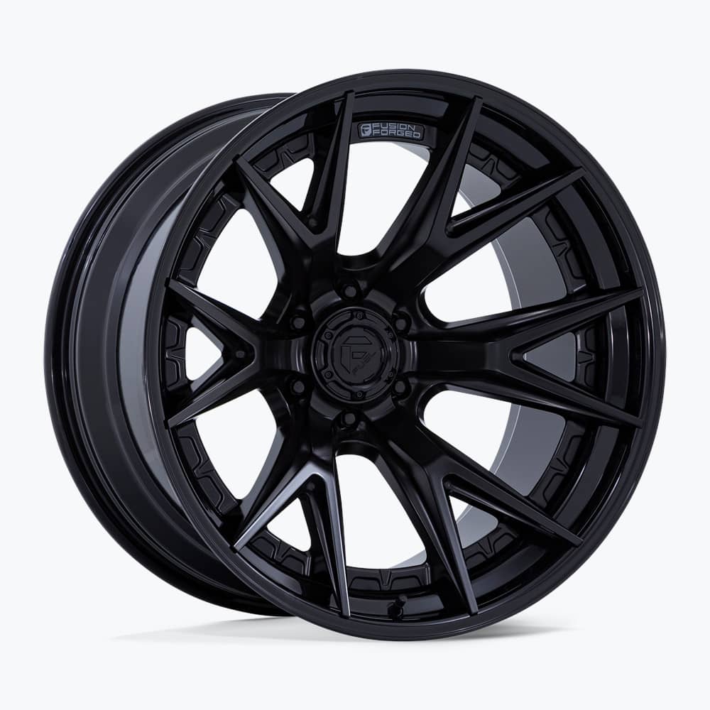 FC402 CATALYST MATTE BLACK W/GLOSS BLACK LIP 22X12 6-135 87.1 CB -44MM
