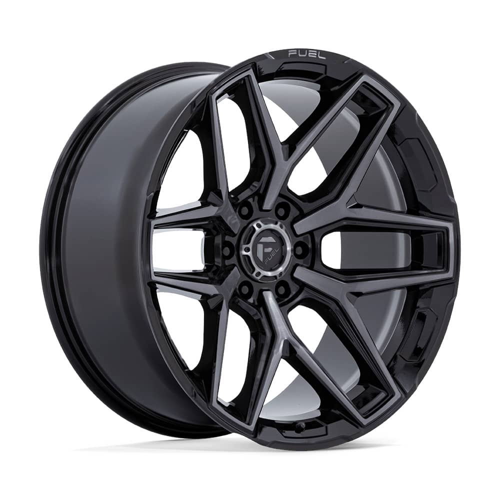 FLUX GLOSS BLACK BRUSHED GRAY TINT 20X9 8-165.1 125.1 CB +1MM