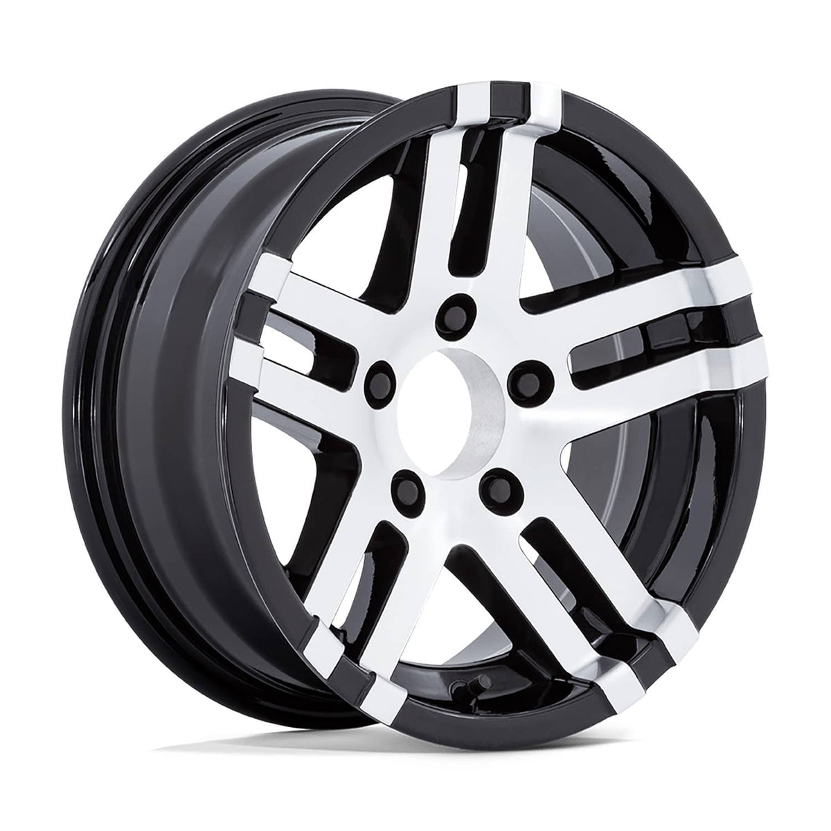 HE1821 15X6 6X139.7 GLOSS BLACK MACHINED FACE CB 104.4 -6MM (NO CAP)