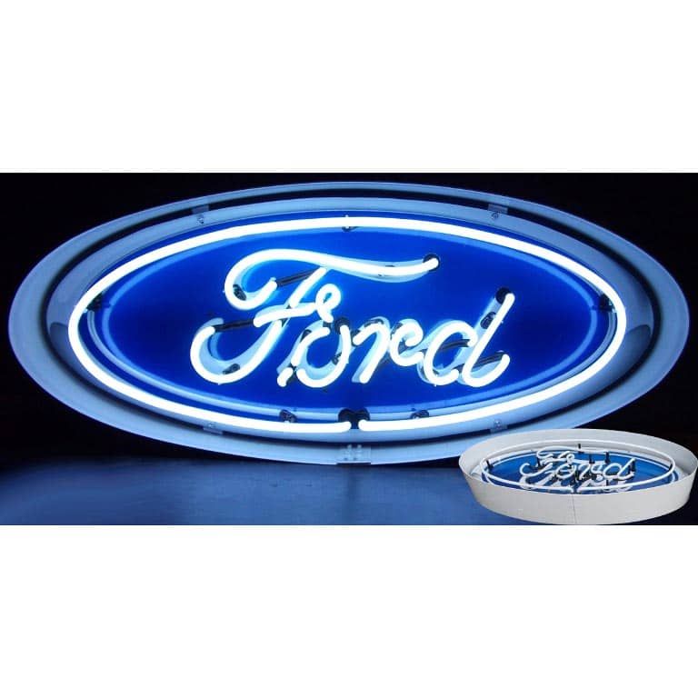 NEON SIGN FORD OVAL IN
