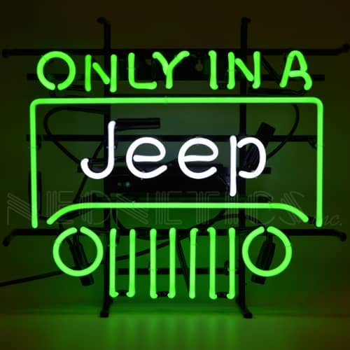 NEON SIGN ONLY IN A JEEP