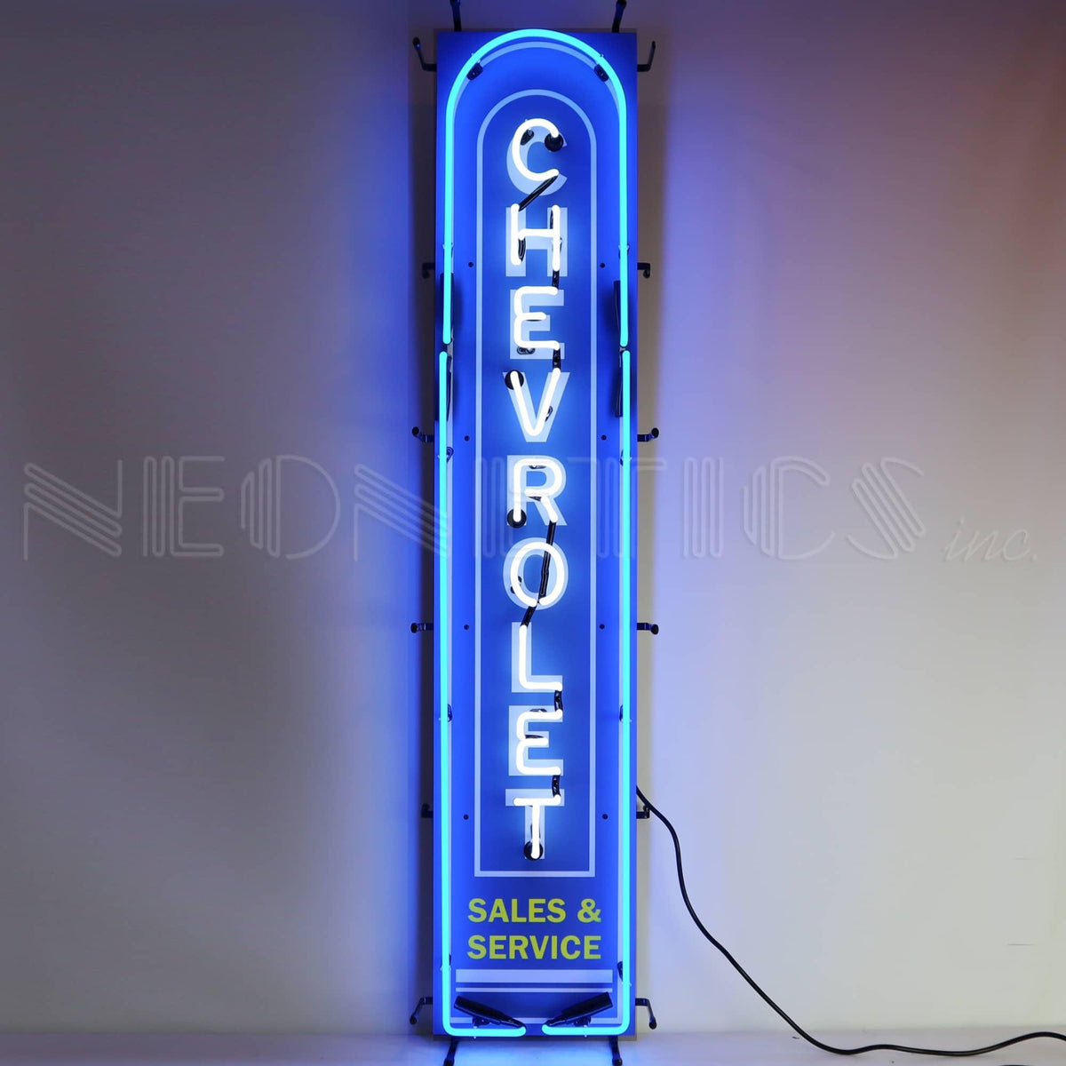 NEON SIGN CHEVROLET VERTICAL