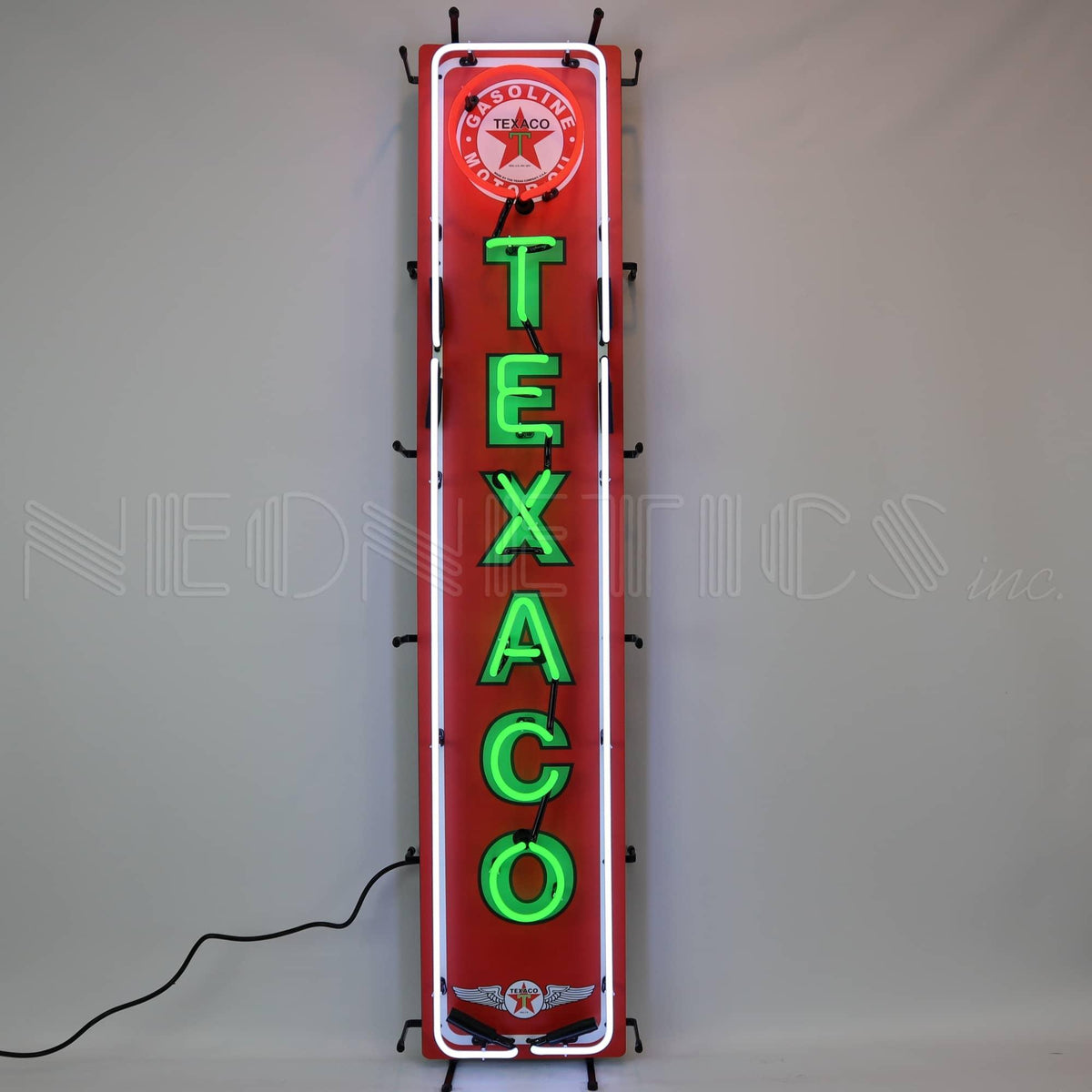 NEON SIGN TEXACO VERTICAL