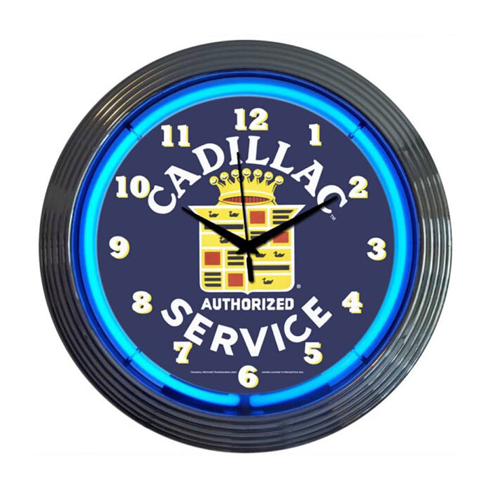 CADILLAC SERVICE NEON CLOCK