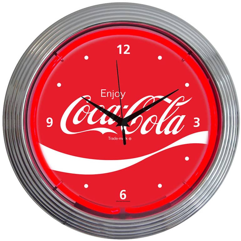 NEON CLOCK COCA-COLA
