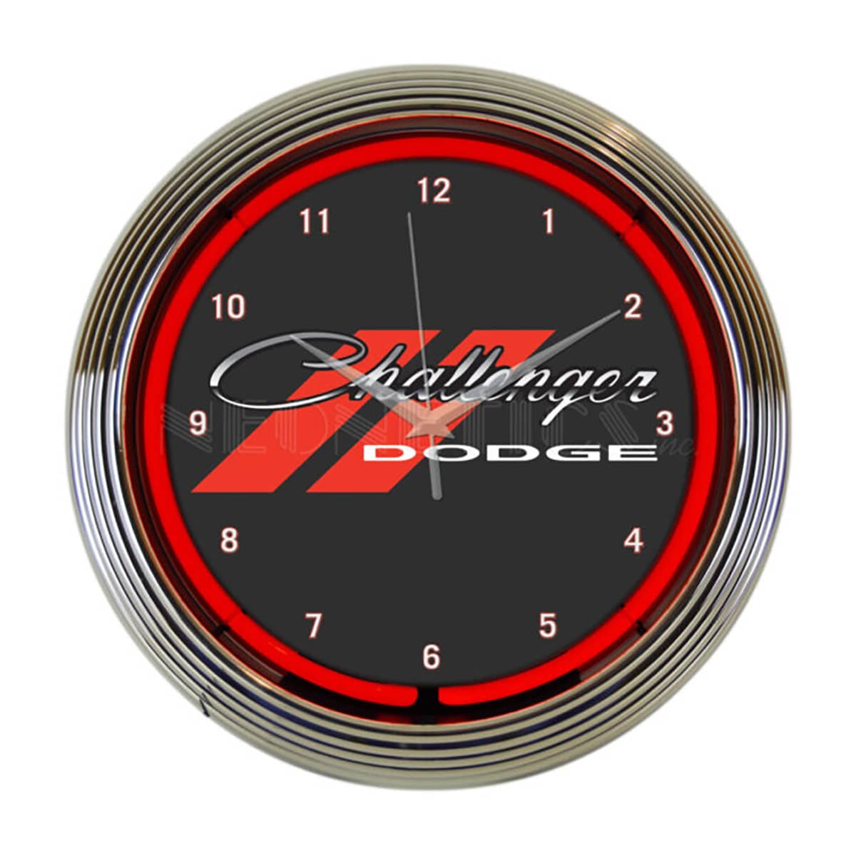 DODGE CHALLENGER NEON CLOCK