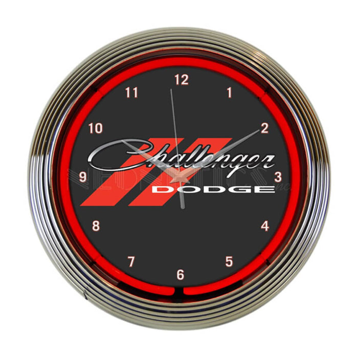 DODGE CHALLENGER NEON CLOCK