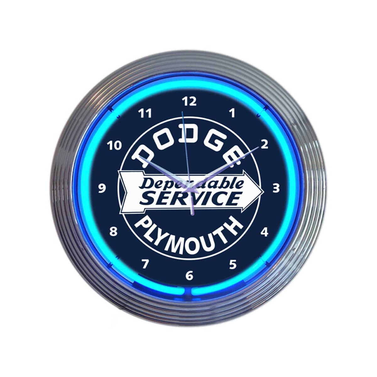 DODGE DEPENDABLE SERVICE NEON CLOCK